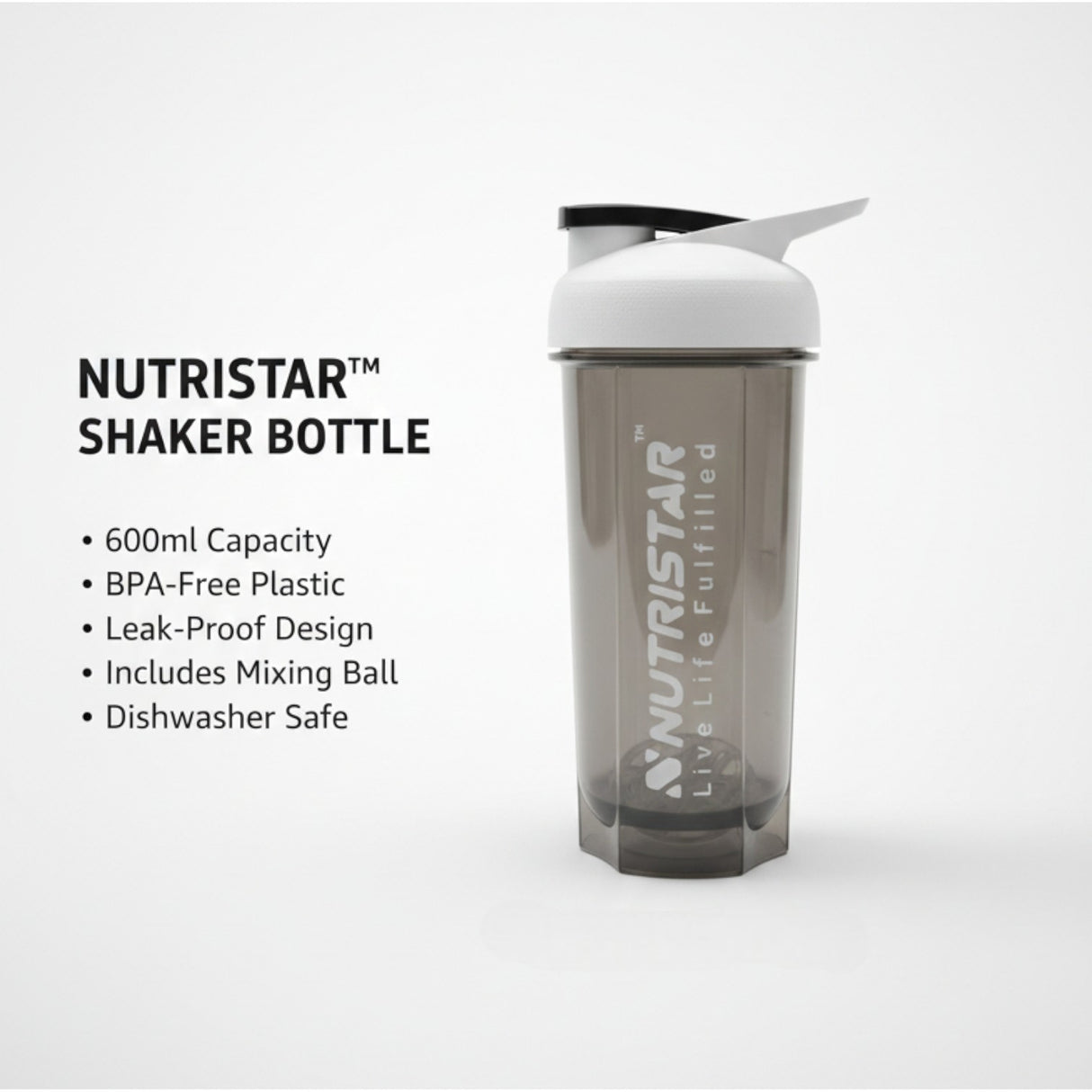 Nutristar Roadies Shaker Bottle - 700 ml (Random Color)
