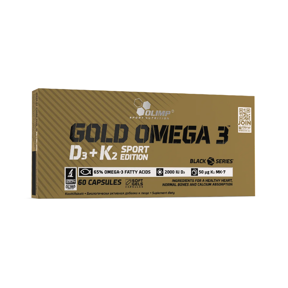 Olimp Sport Nutrition Gold Omega 3 with Vitamin D3 500 IU & K2 | 60 Capsules