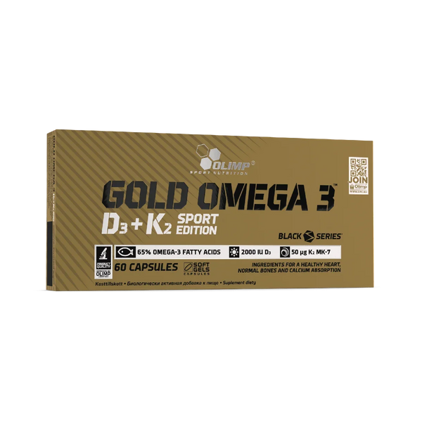Olimp Sport Nutrition Gold Omega 3 with Vitamin D3 500 IU & K2 | 60 Capsules