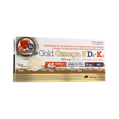 Olimp Sport Nutrition Gold Omega 3 with Vitamin D3 500 IU & K2 | 60 Capsules