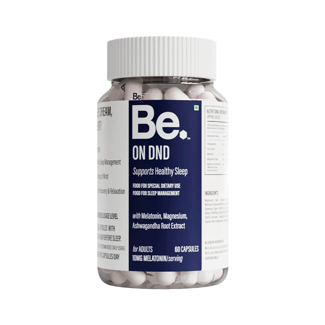 BE Wellness On DND Magnesium Supplement | Melatonin 10mg, Ashwagandha & Chamomile | 60 Veg Capsules
