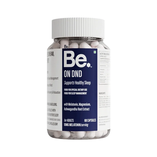 BE Wellness On DND Magnesium Supplement | Melatonin 10mg, Ashwagandha & Chamomile | 60 Veg Capsules