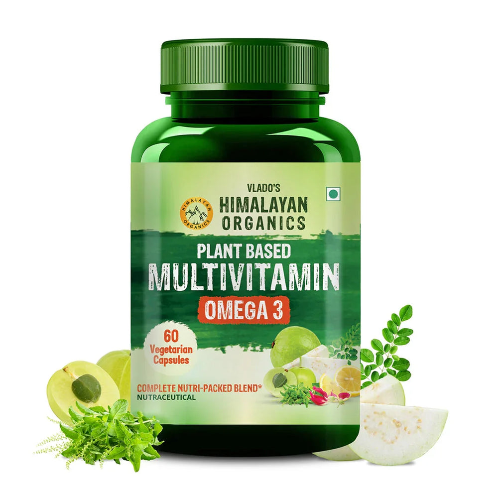 Vlado's Himalayan Organics, Vegan Omega 3 with Multivitamin EPA DHA - 60 Veg Capsules