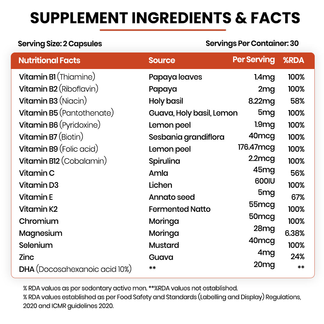 Himalayan Organics, Vegan Omega 3 with Multivitamin EPA DHA 