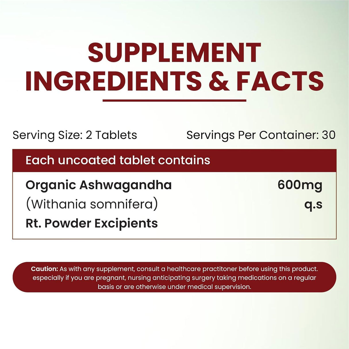 Vlado’s Himalayan Organics Ashwagandha Tablets 1200mg | Stress Relief | 60 Tabs