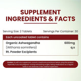 Vlado’s Himalayan Organics Ashwagandha Tablets 1200mg | Stress Relief | 60 Tabs