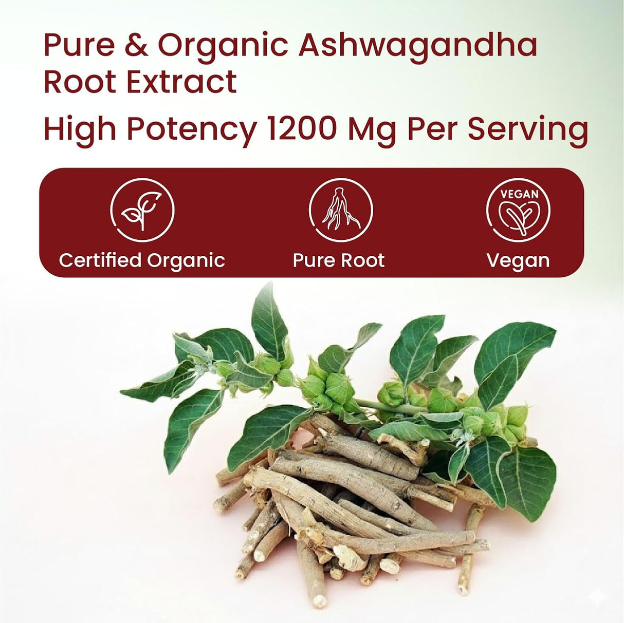 Vlado’s Himalayan Organics Ashwagandha Tablets 1200mg | Stress Relief | 60 Tabs