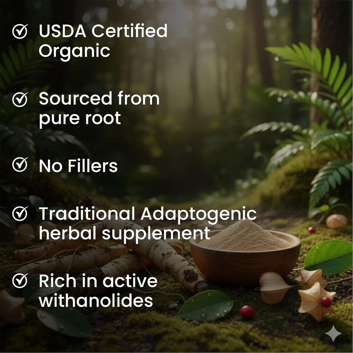 Vlado’s Himalayan Organics Ashwagandha Tablets 1200mg | Stress Relief | 60 Tabs