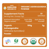 Vlado's Himalayan Organics, Ashwagandha Powder, Strength & Stress Relief - 100g