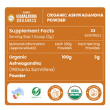 Vlado's Himalayan Organics, Ashwagandha Powder, Strength & Stress Relief - 100g