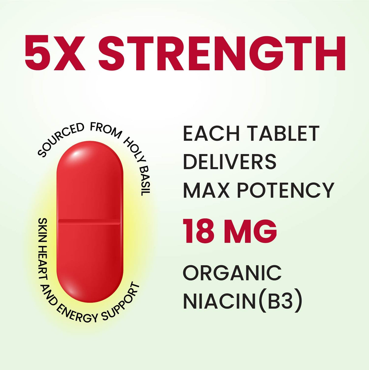 Vlado's Himalayan Organics, Niacin (Vitamin B3) 18mg, Supports Vascularity & Energy - 45 Veg Tablets