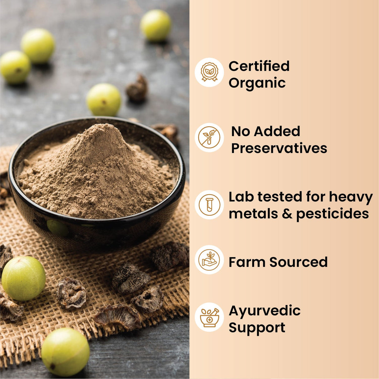 Vlado's Himalayan Organics, Triphala Powder, Gut & Digestion Support - 100g