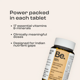 BE Wellness Daily Multivitamin | Magnesium, Zinc, Biotin & Vitamin E | 30 Tablets