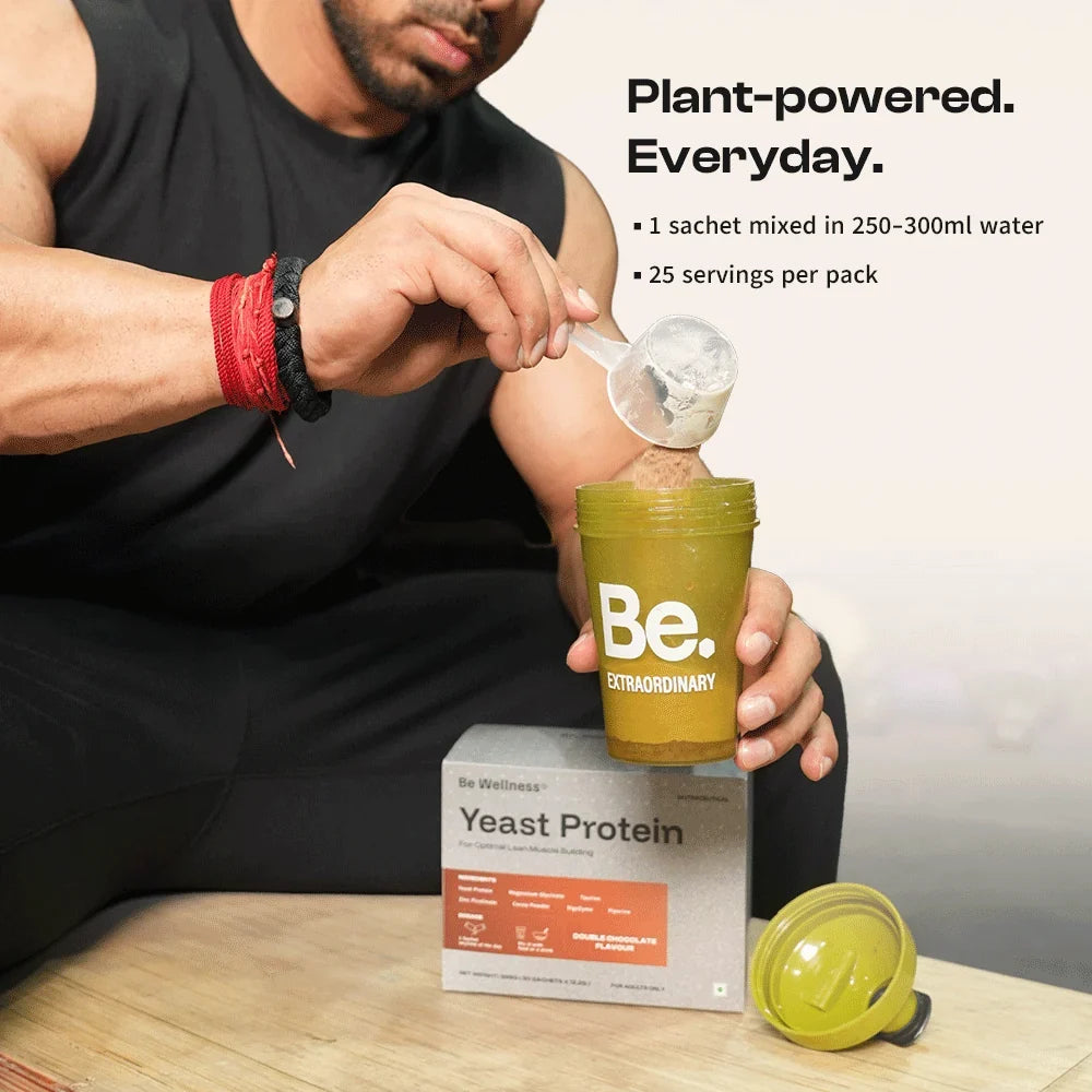 BE Wellness Yeast Protein Powder | Double Chocolate | Magnesium, Taurine & Zinc | 900g (25 Servings)