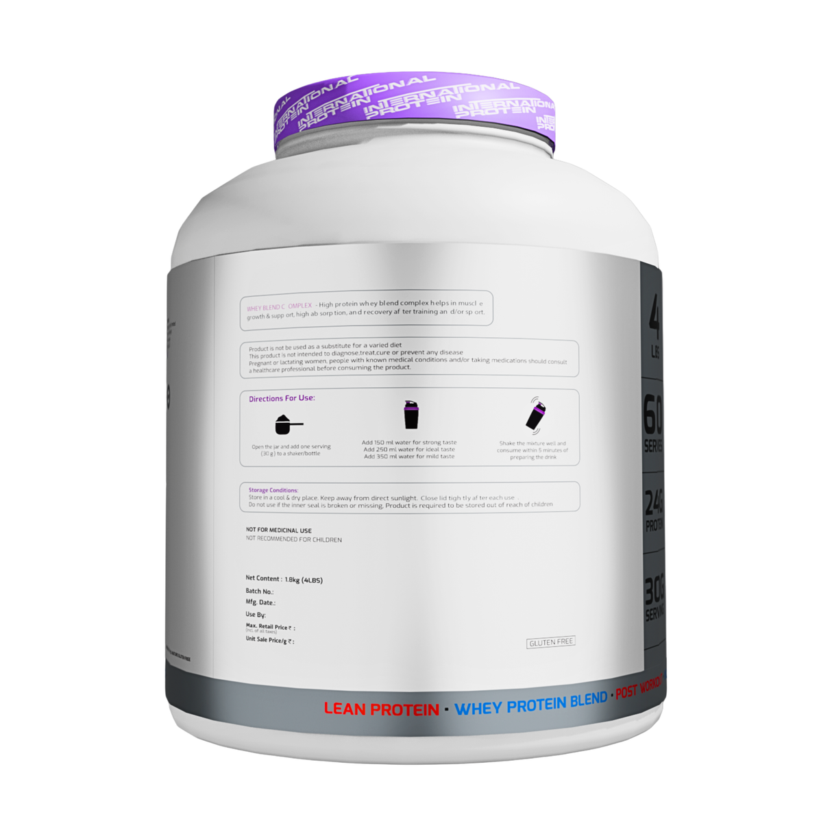 International Protein Prime Whey Protein Powder | 24g Protein | 1.8kg (60 Servings)