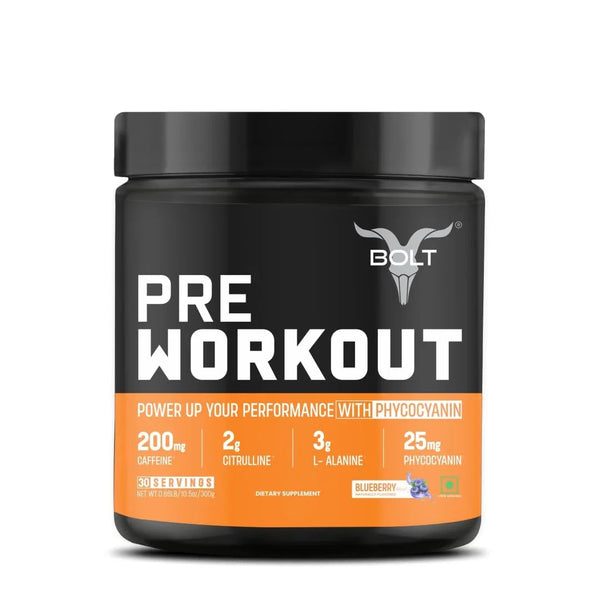 Bolt Nutrition Pre Workout Supplement 300g, 30 Servings
