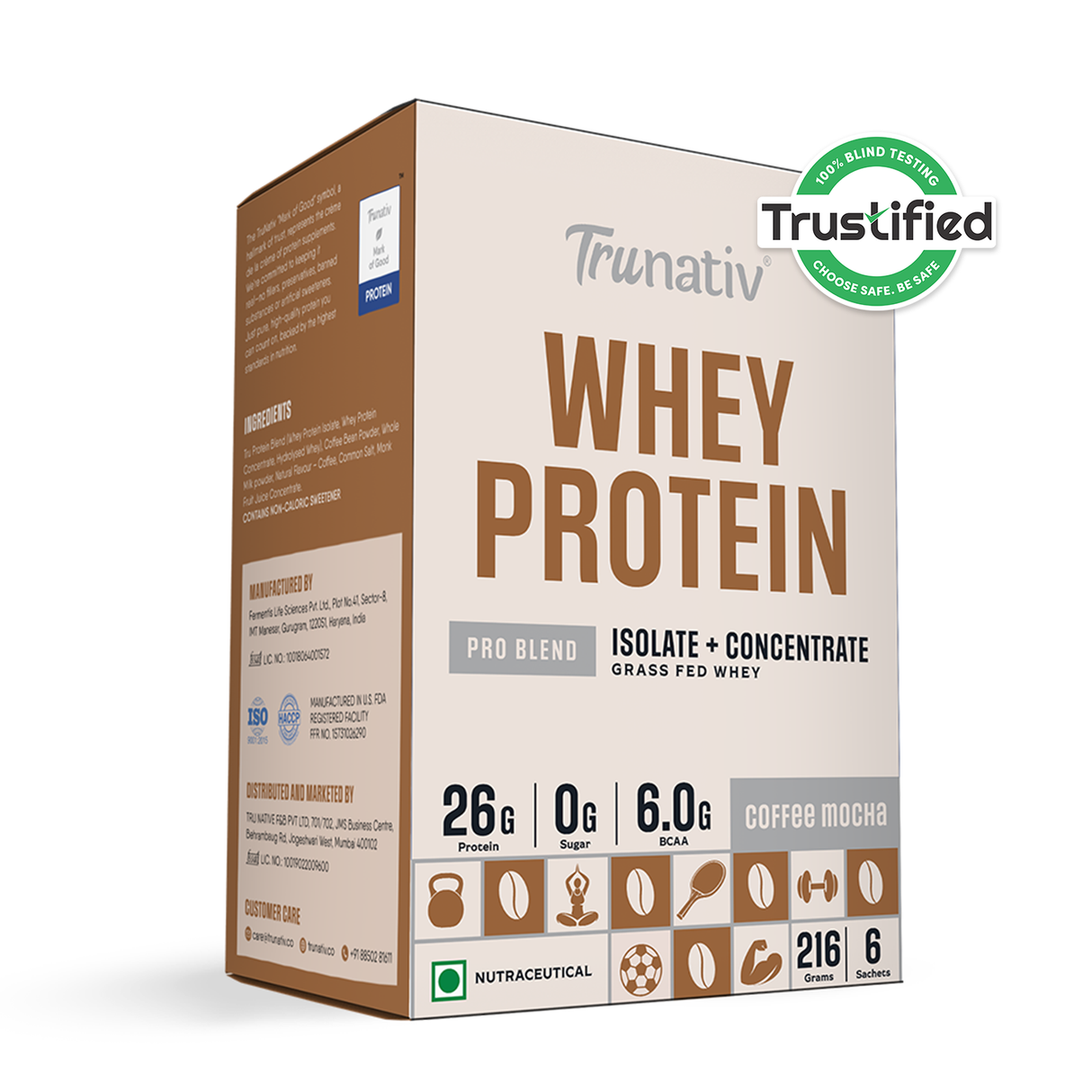 TruNativ Pro Blend Whey Protein, 26g Protein, 216g