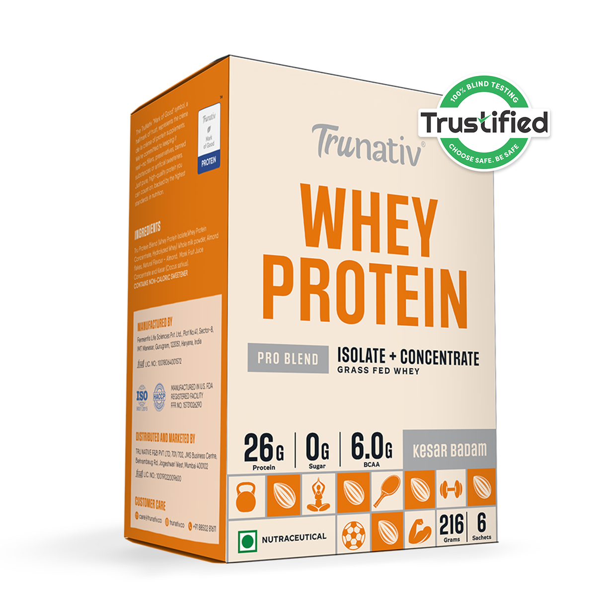 TruNativ Pro Blend Whey Protein, 26g Protein, 216g