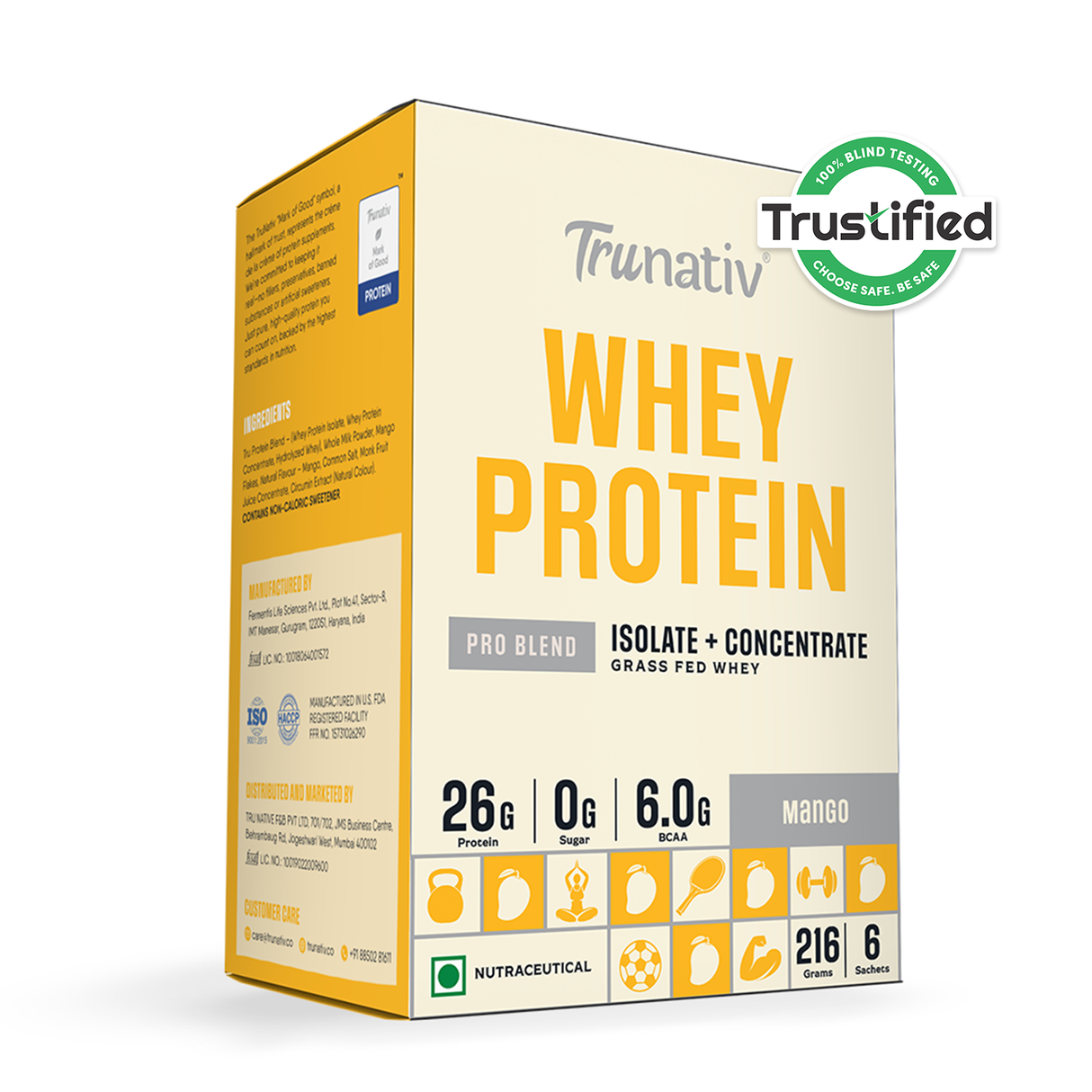 TruNativ Pro Blend Whey Protein, 26g Protein, 216g