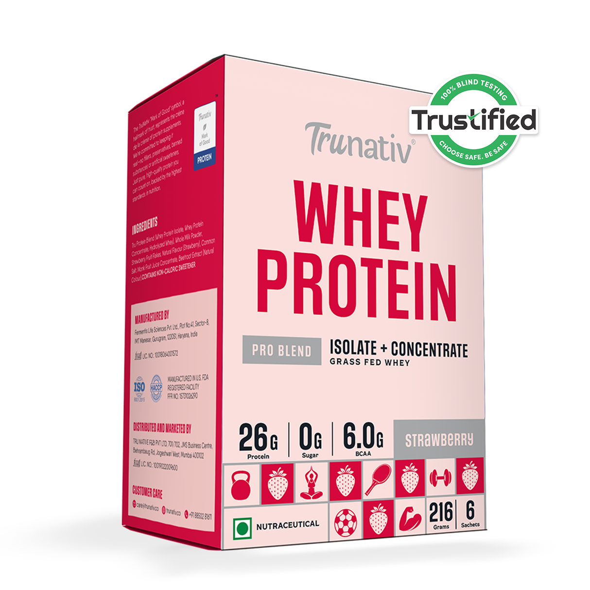 TruNativ Pro Blend Whey Protein, 26g Protein, 216g