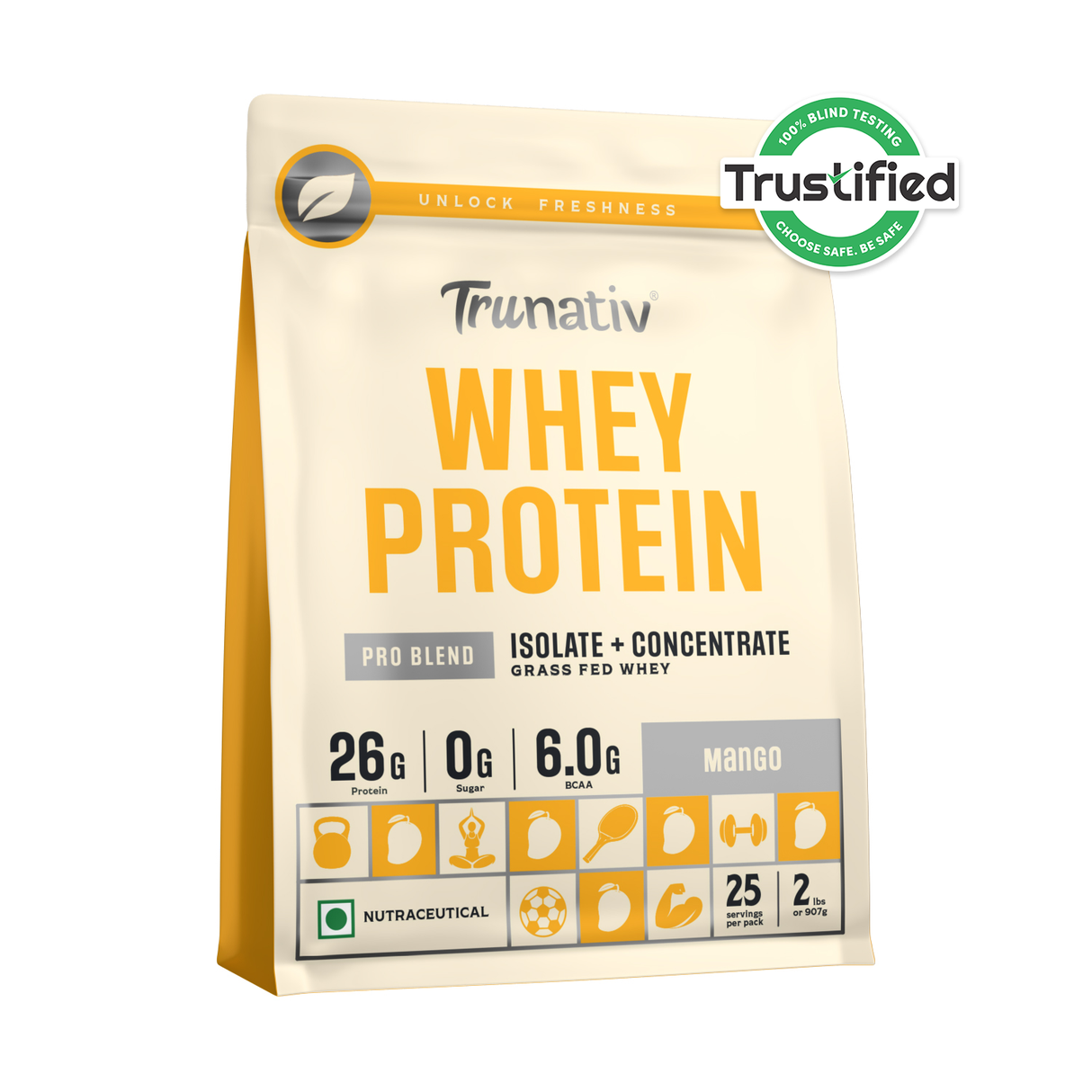 TruNativ Pro Blend Whey Protein, 26g Protein, 907g