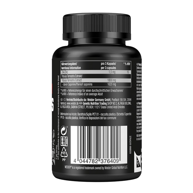 Weider Premium Tribulus 90% Saponins | 90 Capsules (30 Servings)