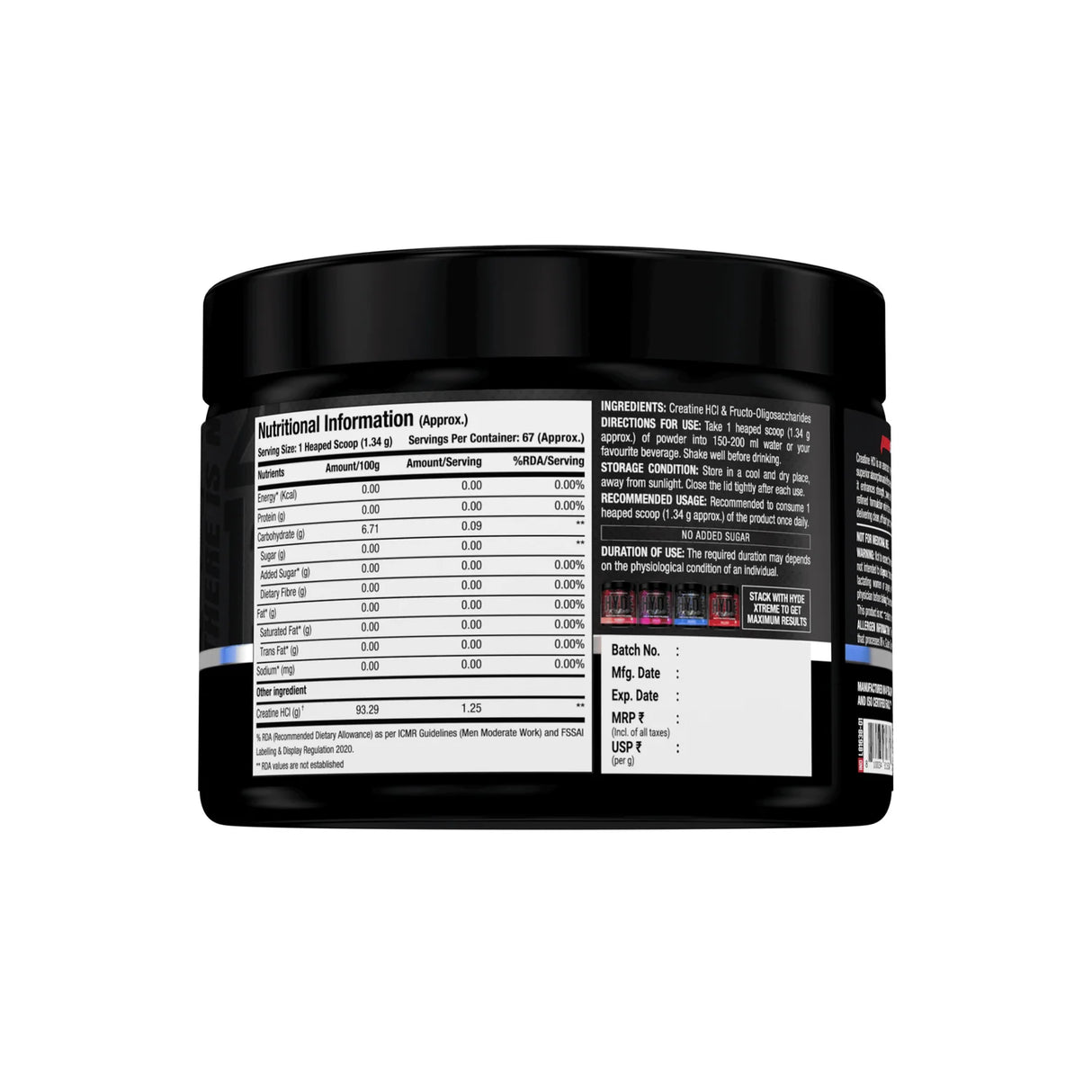 ProSupps Creatine HCL 2000 mg -72 Servings