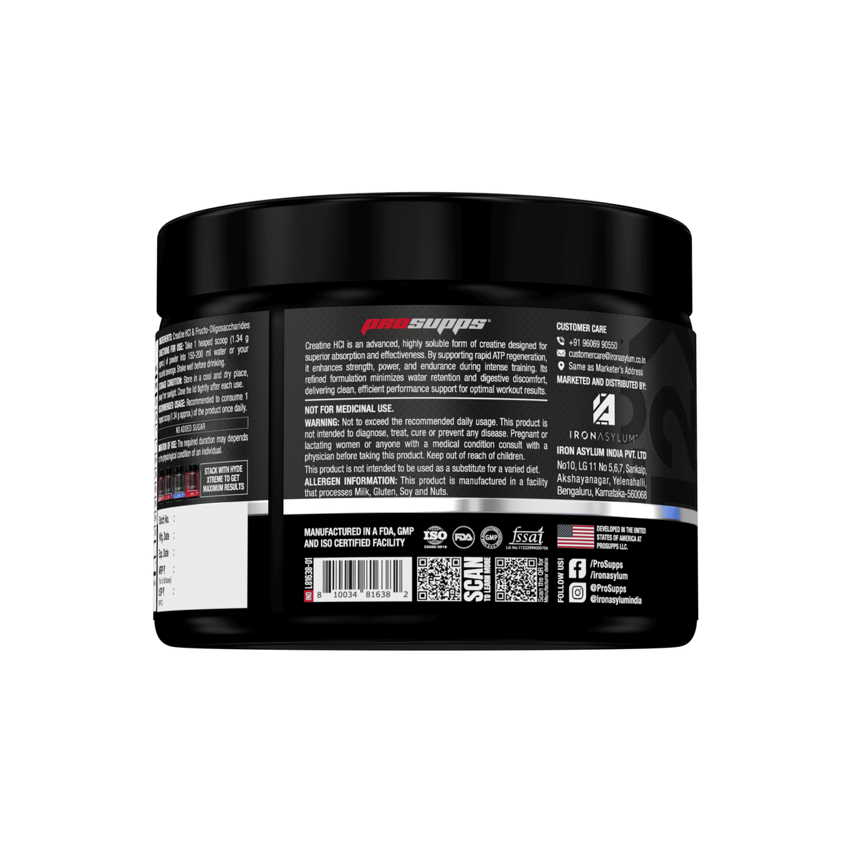 ProSupps Creatine HCL 2000 mg - 60 Servings