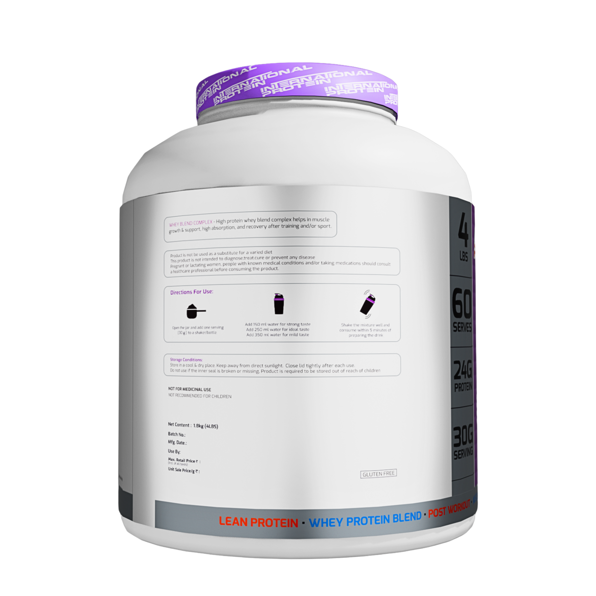 International Protein Prime Whey Protein Powder | 24g Protein | 1.8kg (60 Servings)