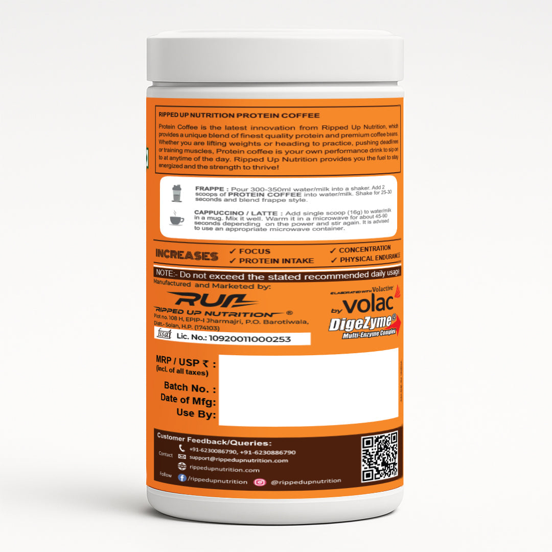 Ripped Up Nutrition Protein Coffee 500g, 31 Servings