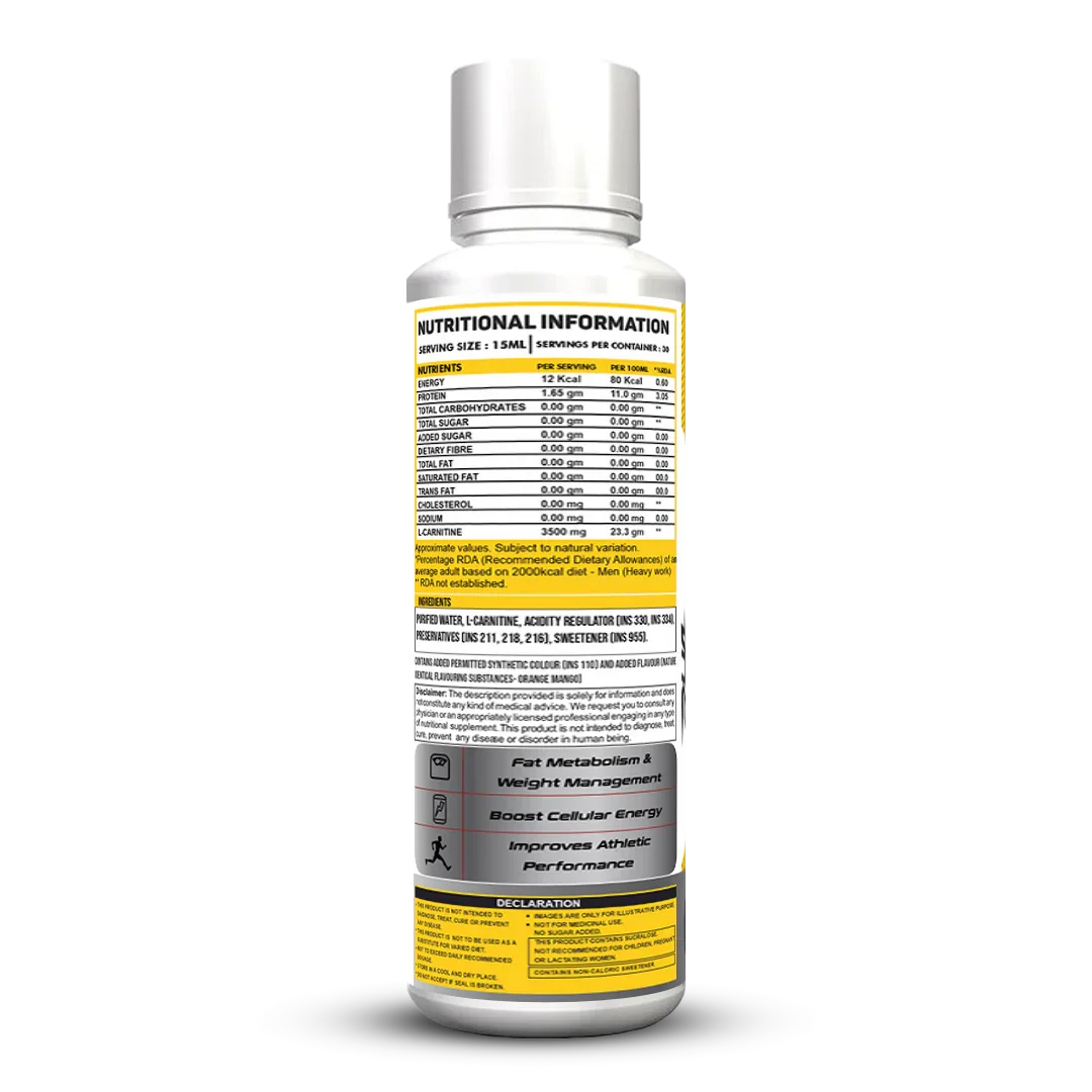 Ripped Up Nutrition Liquid L-Carnitine 3500mg 450ml