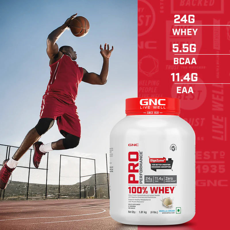 GNC Pro Performance 100% Whey Protein - 4 Lbs