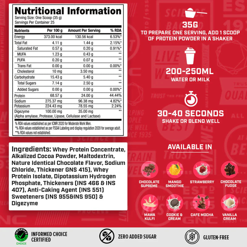 GNC Pro Performance 100% Whey Protein - 2 Lbs