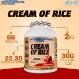 International Protein Cream of Rice | Premium Rice Cereal Powder | Easy Digesting Clean Carbohydrate | 2kg (66 Servings)