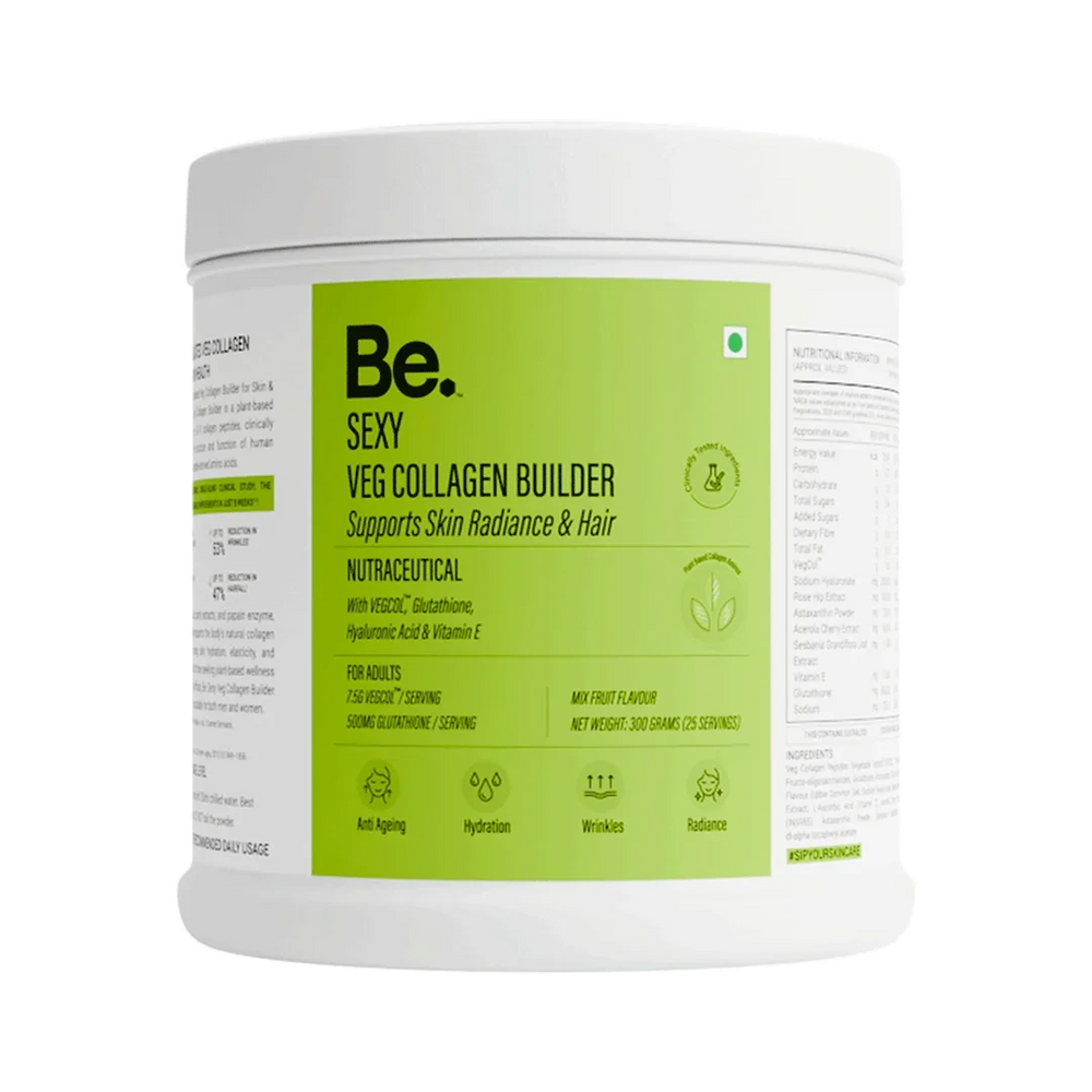 BE Wellness Veg Collagen Powder | VegCol Peptides, Glutathione, Hyaluronic Acid & Vitamin E | 300g