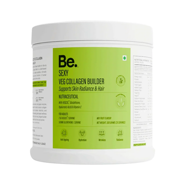 BE Wellness Veg Collagen Powder | VegCol Peptides, Glutathione, Hyaluronic Acid & Vitamin E | 300g