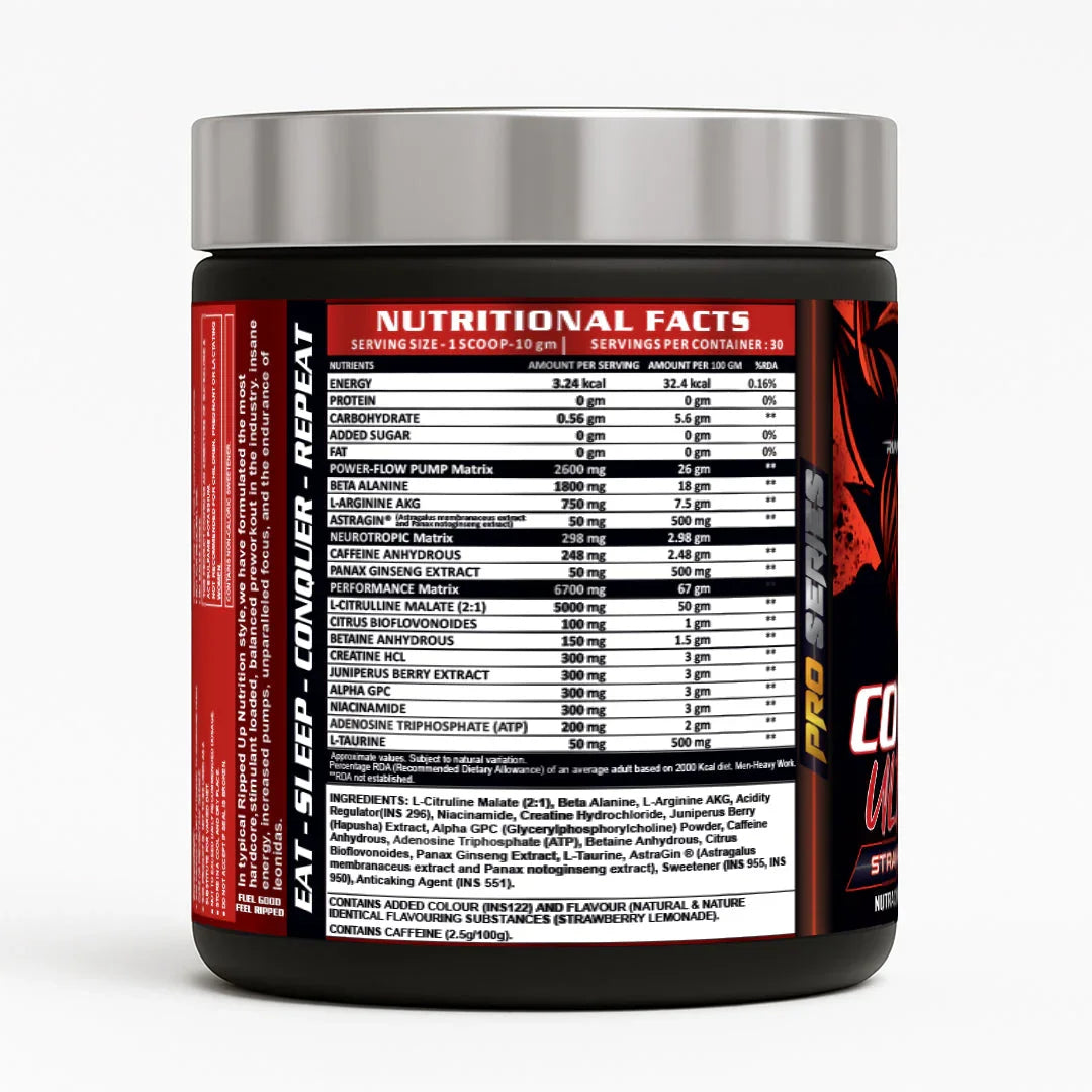 Ripped Up Nutrition Conquer Ultra Maxx Pre-Workout 300gm