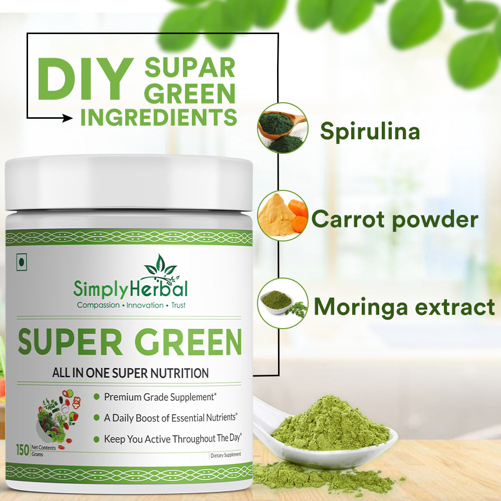 Simply Herbal Super Greens & Herbs Mix Powder | 150g