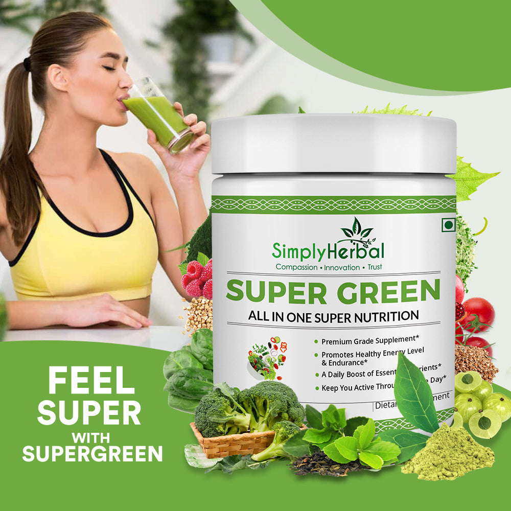 Simply Herbal Super Greens & Herbs Mix Powder | 150g