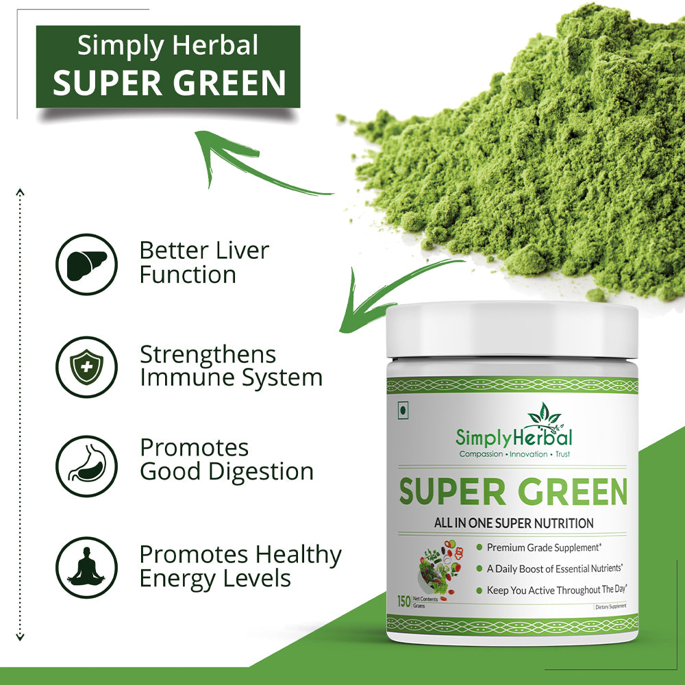 Simply Herbal Super Greens & Herbs Mix Powder | 150g
