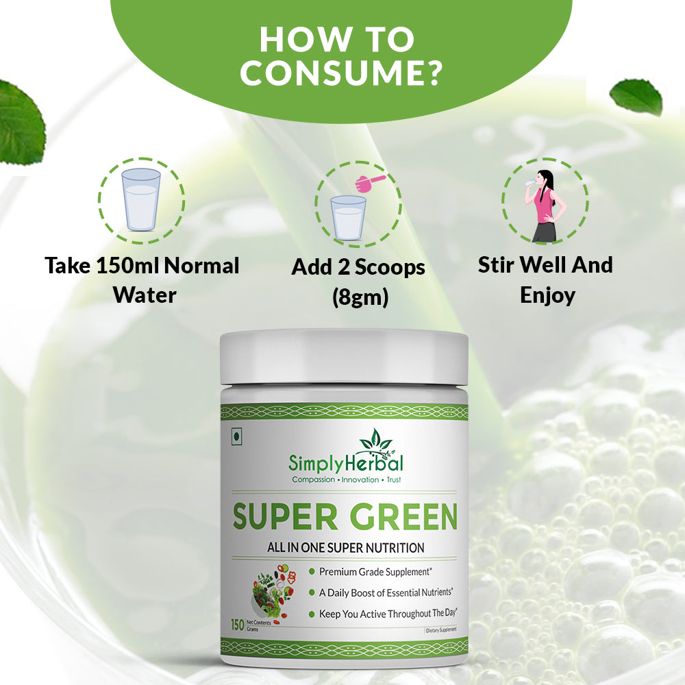 Simply Herbal Super Greens & Herbs Mix Powder | 150g