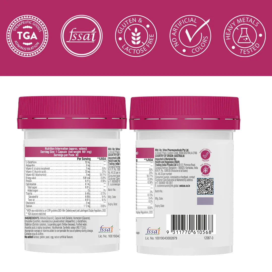 Swisse Glutathione+ - 30 Soft Capsules