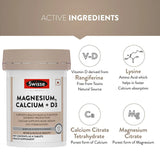 Swisse Magnesium, Calcium + Vitamin D3 - 60 Tablets