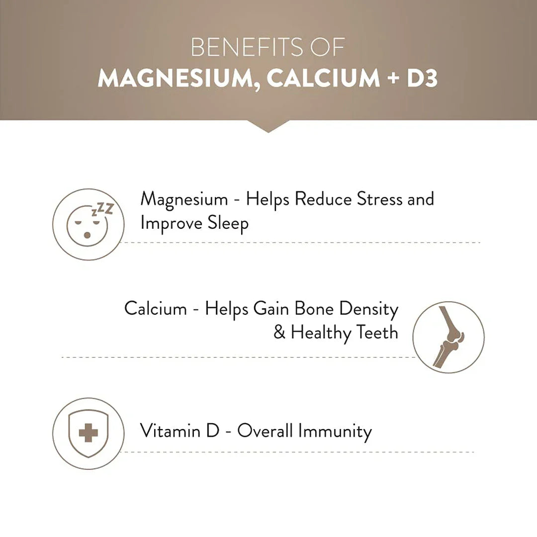 Swisse Magnesium, Calcium + Vitamin D3 - 60 Tablets