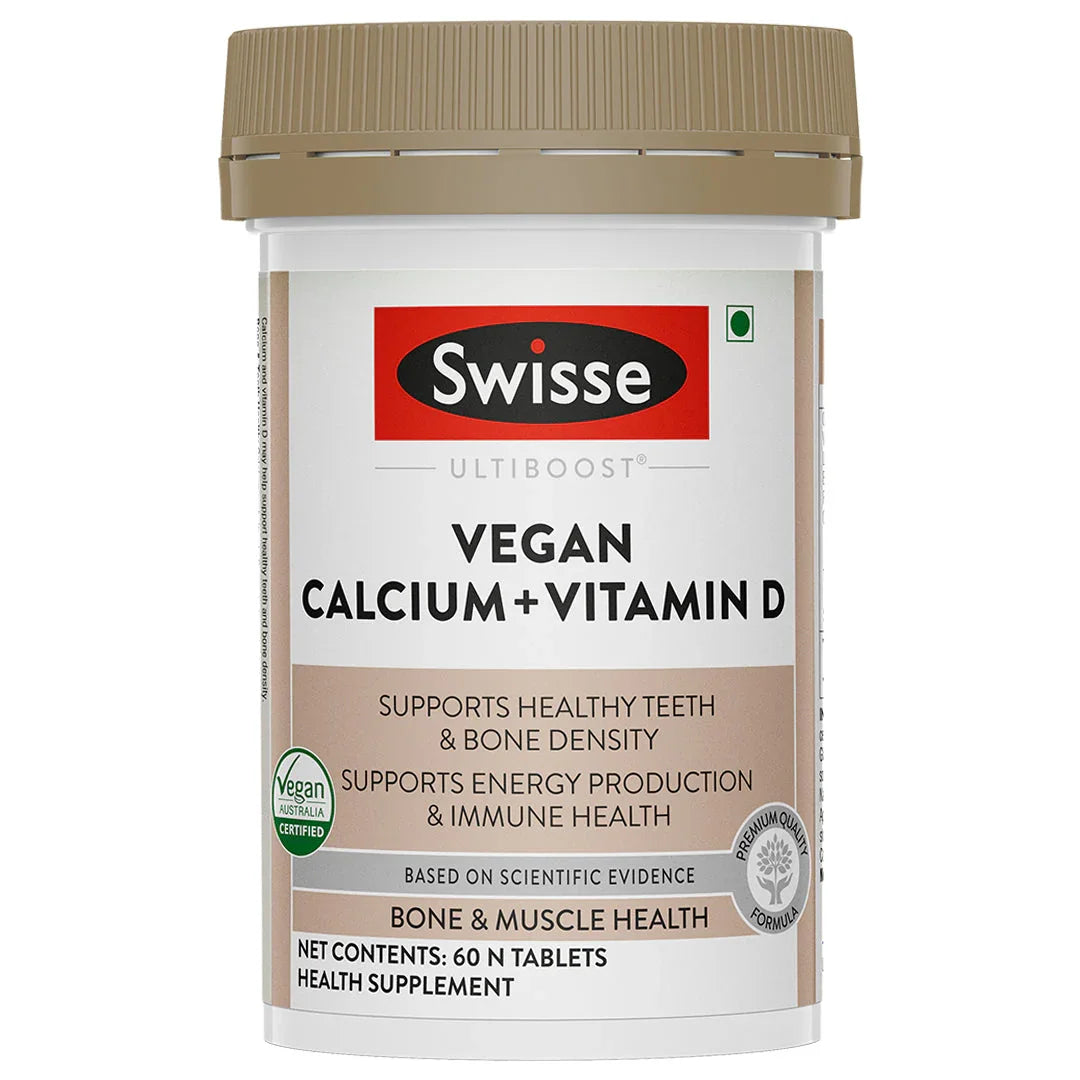 Swisse Vegan Calcium & Vitamin D - 60 Tablets