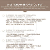 Swisse Vegan Calcium & Vitamin D - 60 Tablets