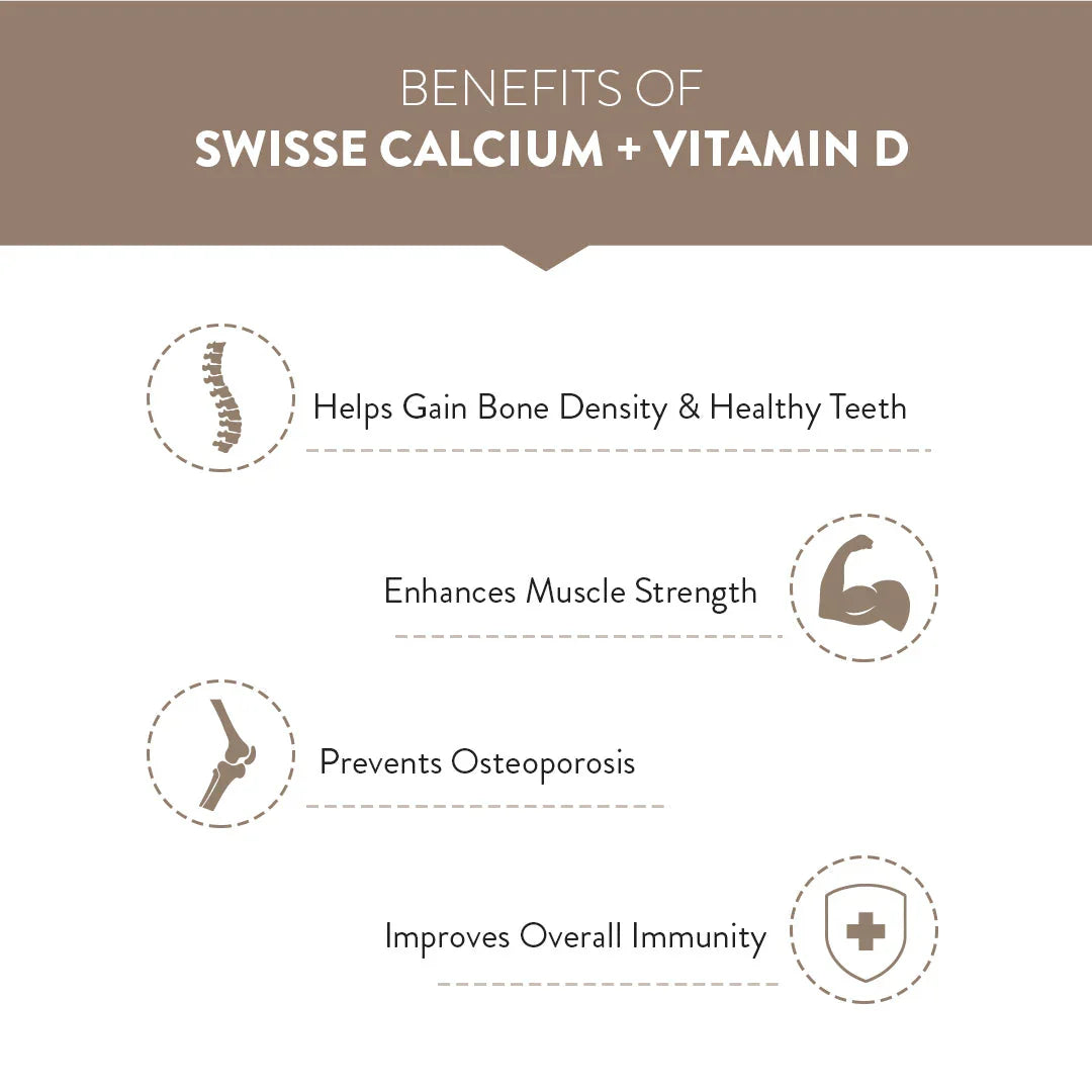 Swisse Vegan Calcium & Vitamin D - 60 Tablets