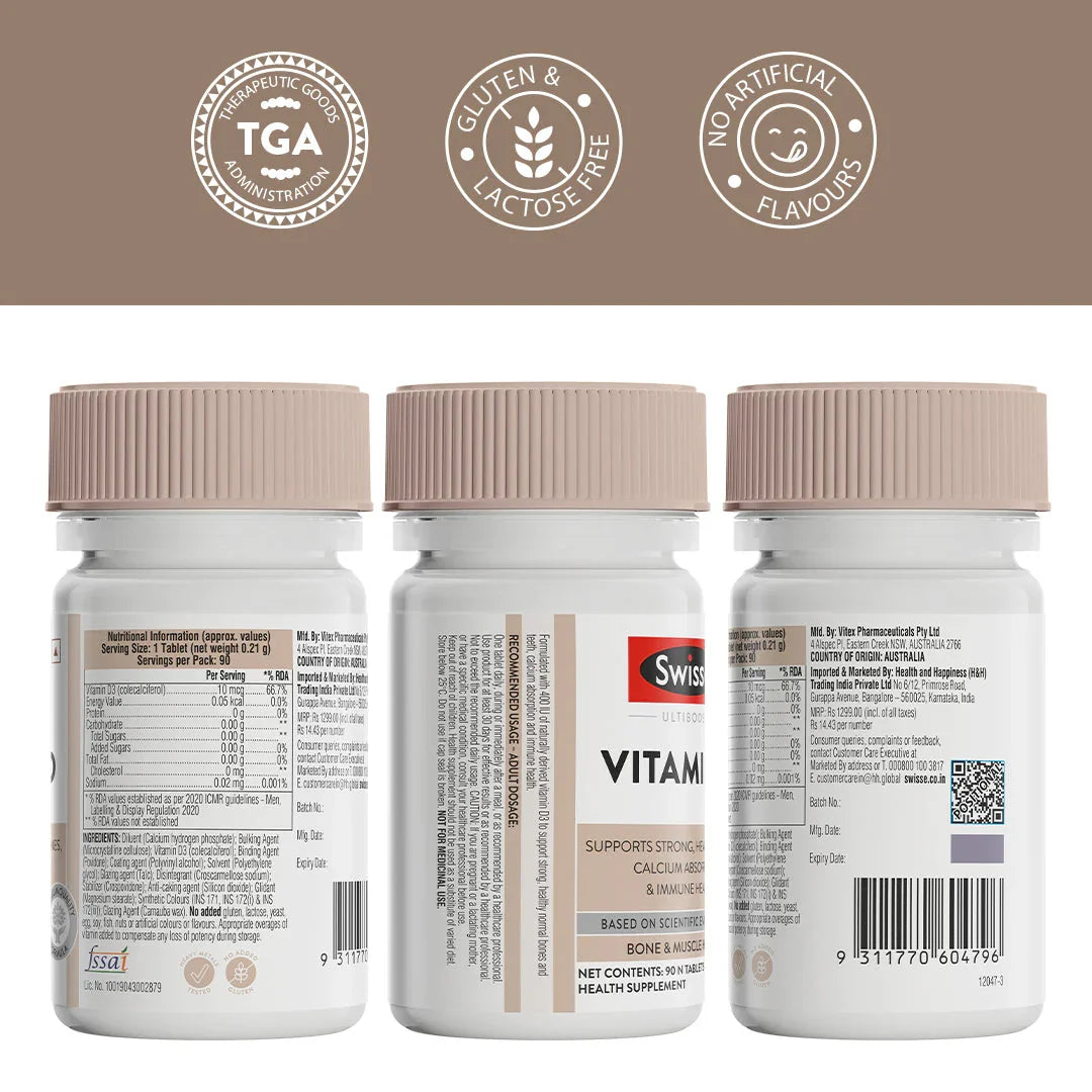 Swisse Vitamin D - 90 Tablets