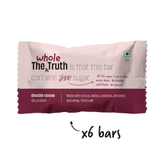 The Whole Truth - Protein Bars | Pack of 6 x 52g each | No Added Sugar | No Preservatives | No Artificial Sweeteners