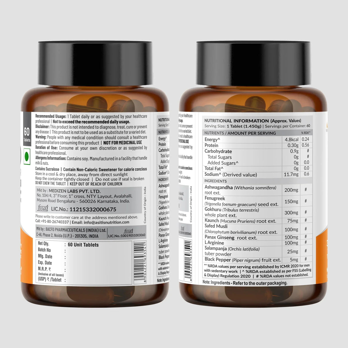 AS-IT-IS ATOM Testosterone for Men - 60 Tablets